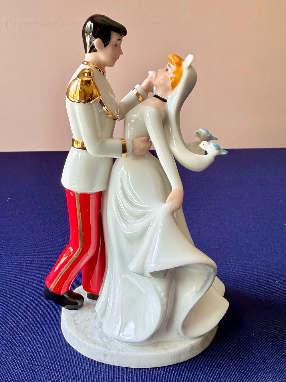 Disney Parks Cinderella and Prince Charming Wedding Cake Topper w/ Box Vintage